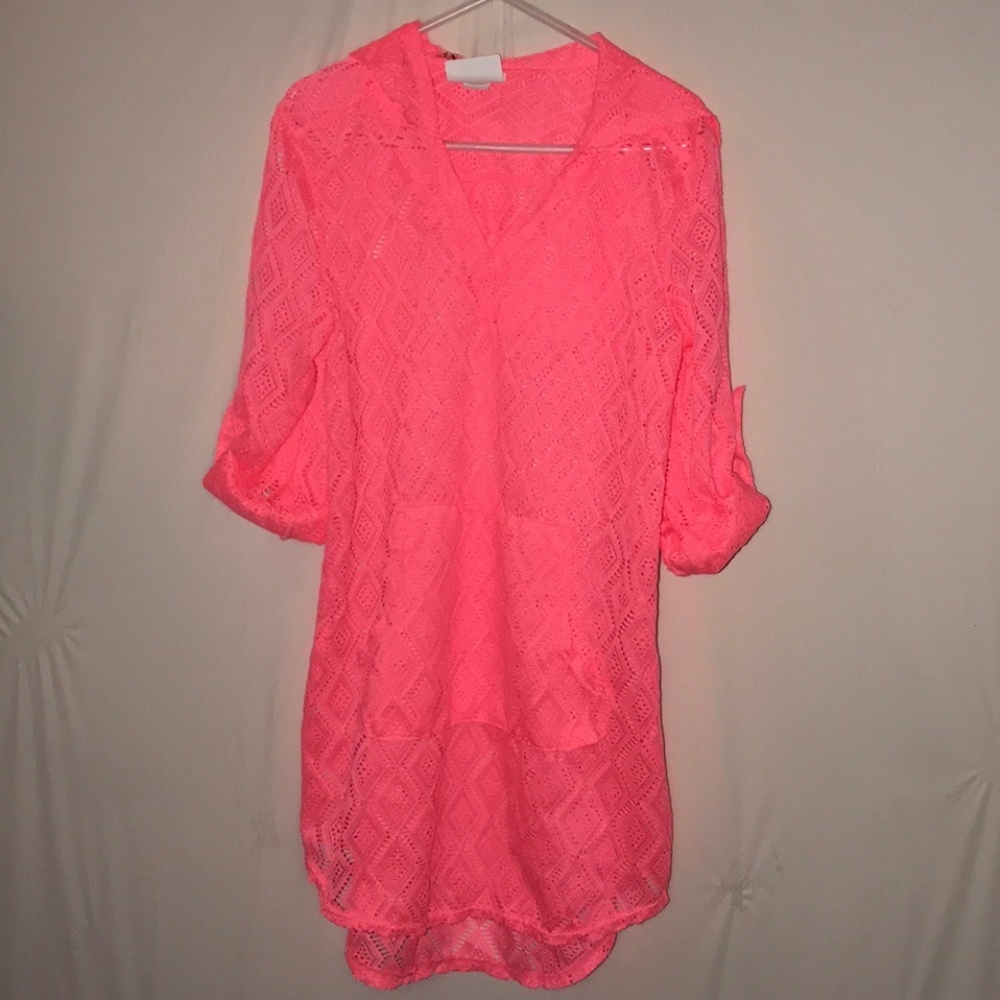O’Rageous Hot Pink Hoodie Youth Coverup Size Small
